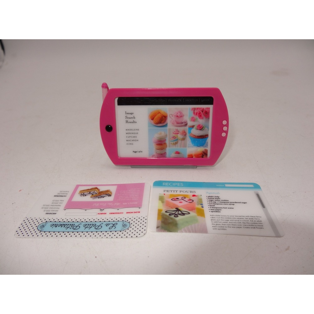 American Girl Grace Thomas Pastry Tablet and Recipe Cards  Pink‎